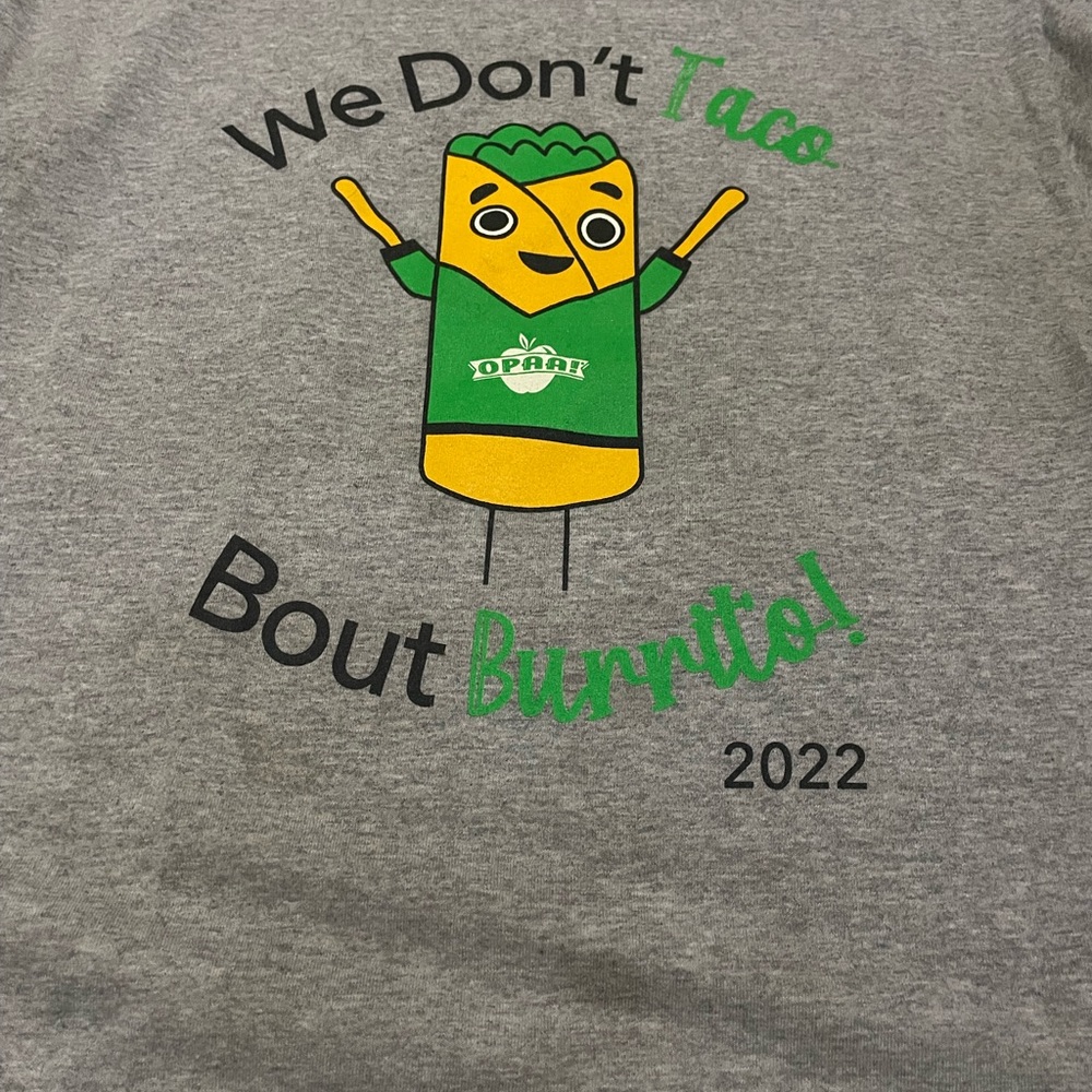 T-Shirt with slight staining on bottom